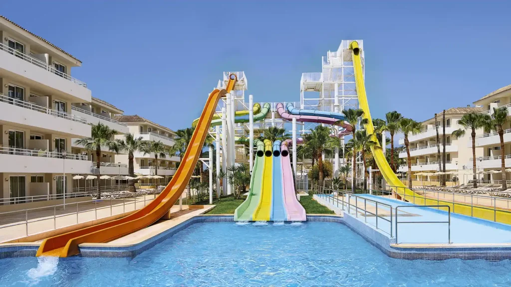 slides at magaluf waterpark hotel for families